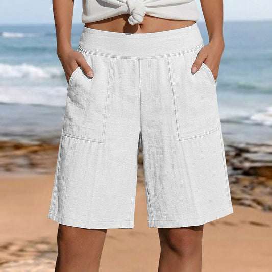 Relaxed Cotton Linen Summer Shorts