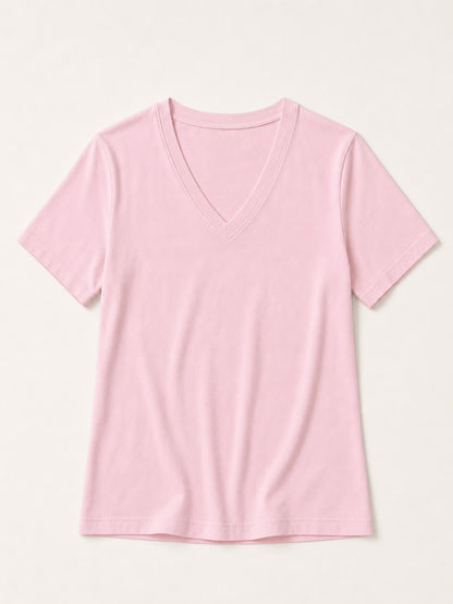 100% Cotton V Neck Tee