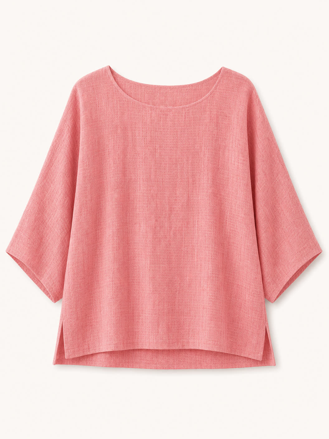 Crew Neck 100% Cotton Blouse