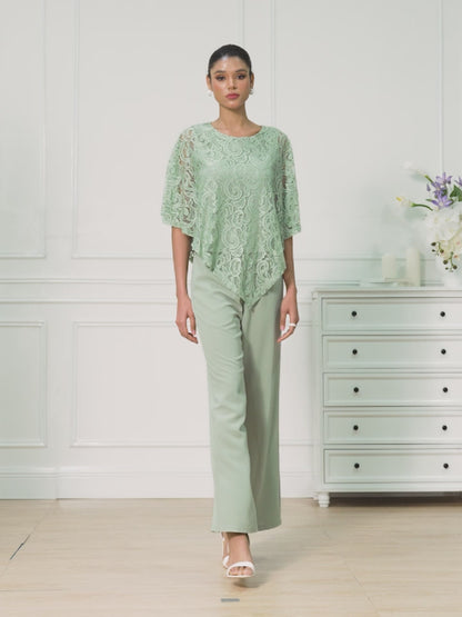 Elegant Lace Batwing Sleeve Top