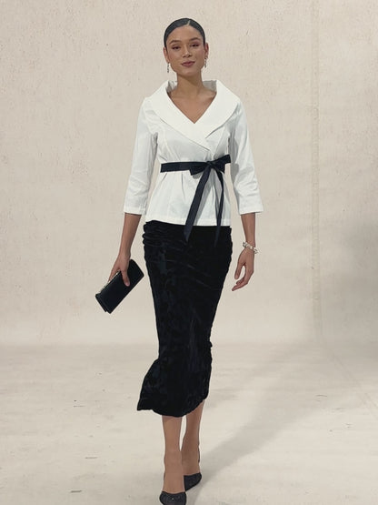 Long Floral Skirt with Fishtail