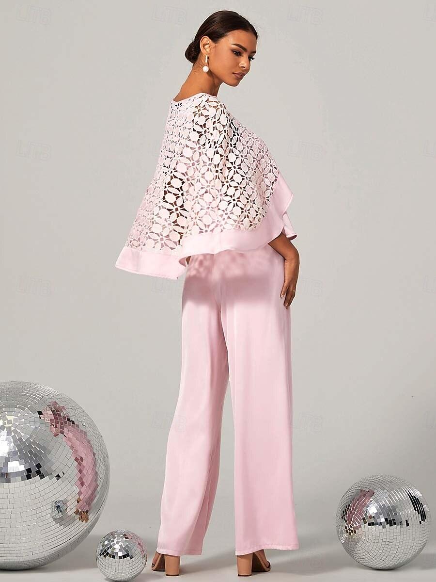 Zweiteiliges Set mit Cut-Outs in Rosa