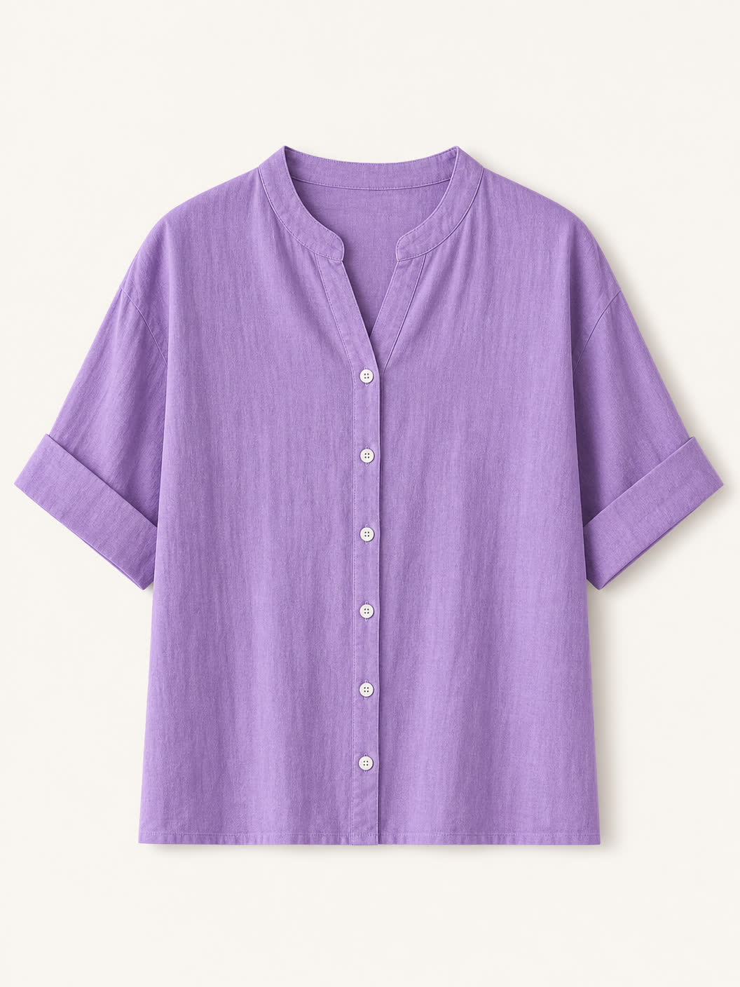 V Neck 100% Cotton Blouse