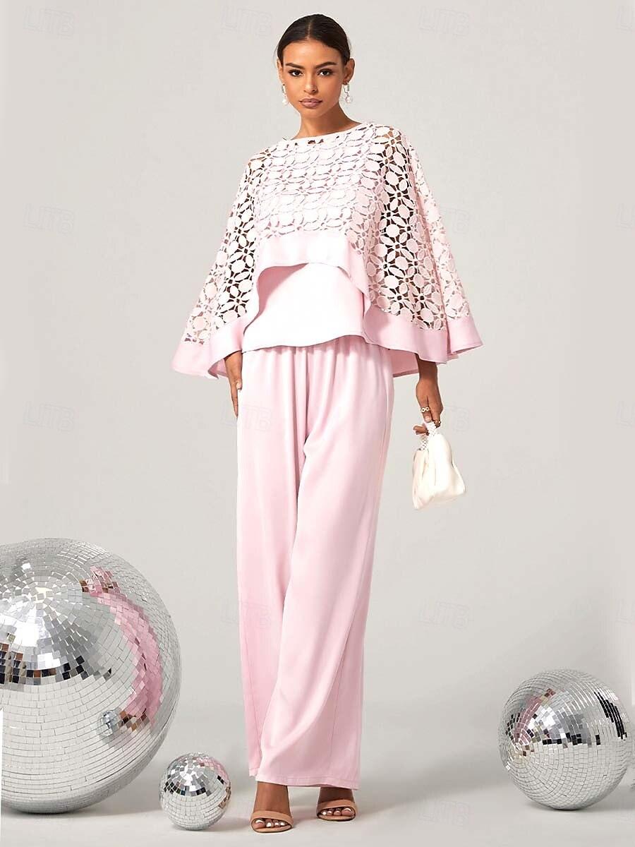Zweiteiliges Set mit Cut-Outs in Rosa
