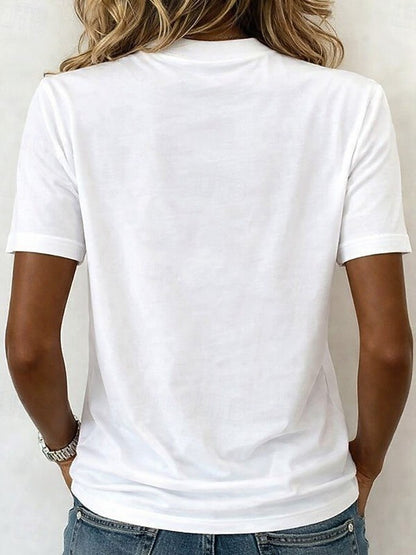 Women's 100% Cotton V Neck Tee