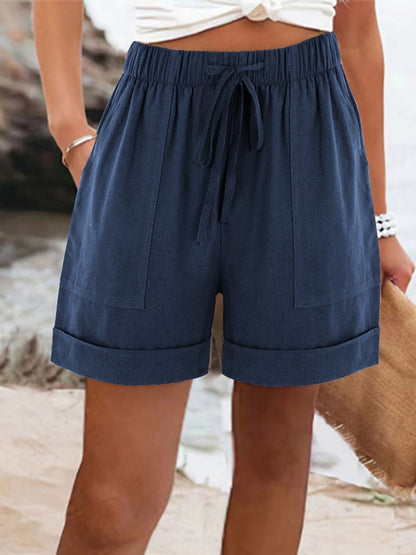 Women's Cotton Linen Vacation Shorts
