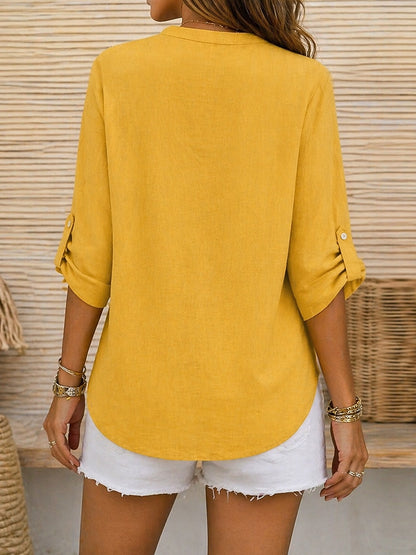Everyday Cotton Linen Blouse