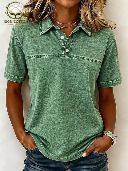 Vintage 100% Cotton Henley Shirt