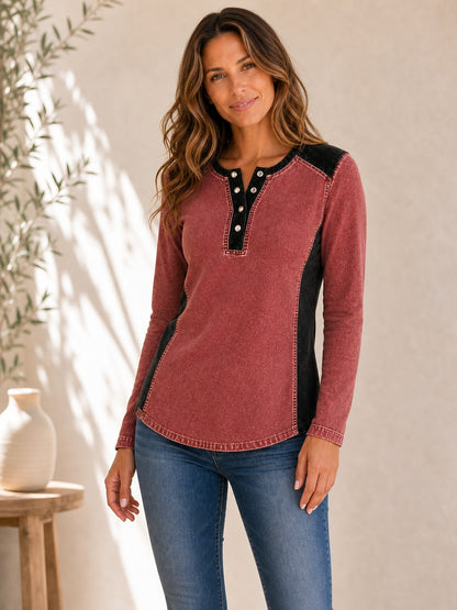 Patchwork Denim Shirt