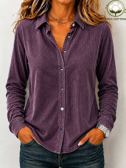 Women's 100% Cotton Corduroy Shirt