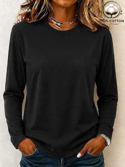 Women's 100% Cotton Crew Neck Tee