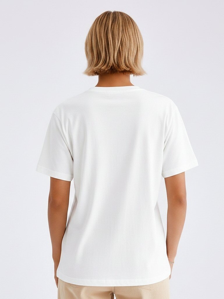 Embroidered 100% Cotton Floral Tee