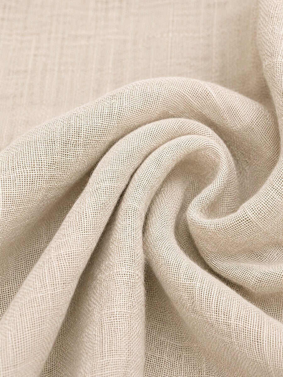 Premium Linen Elastic-Waist Pants