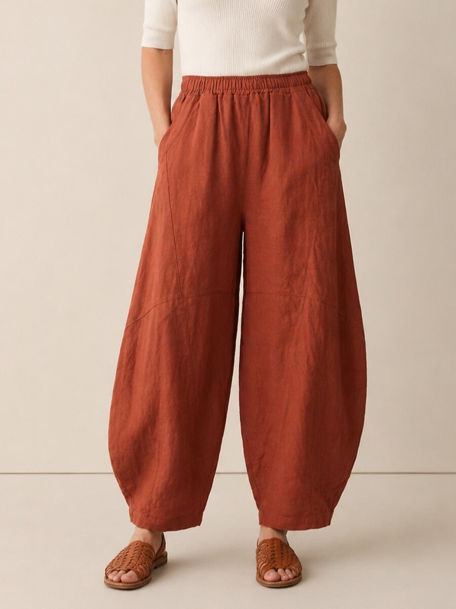 Premium Linen Relaxed Balloon Pants