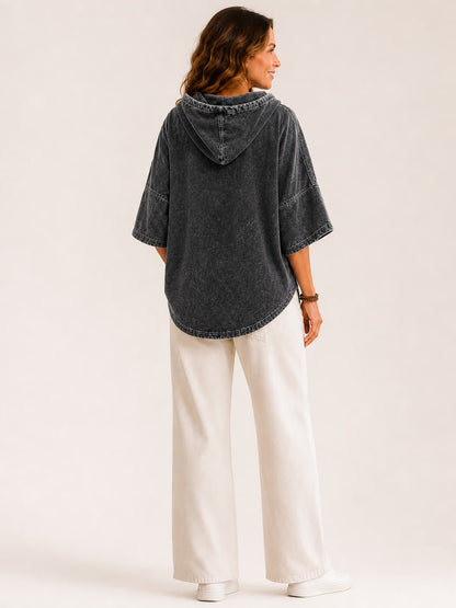 Washed 100% Cotton Hooded Sweatshirts