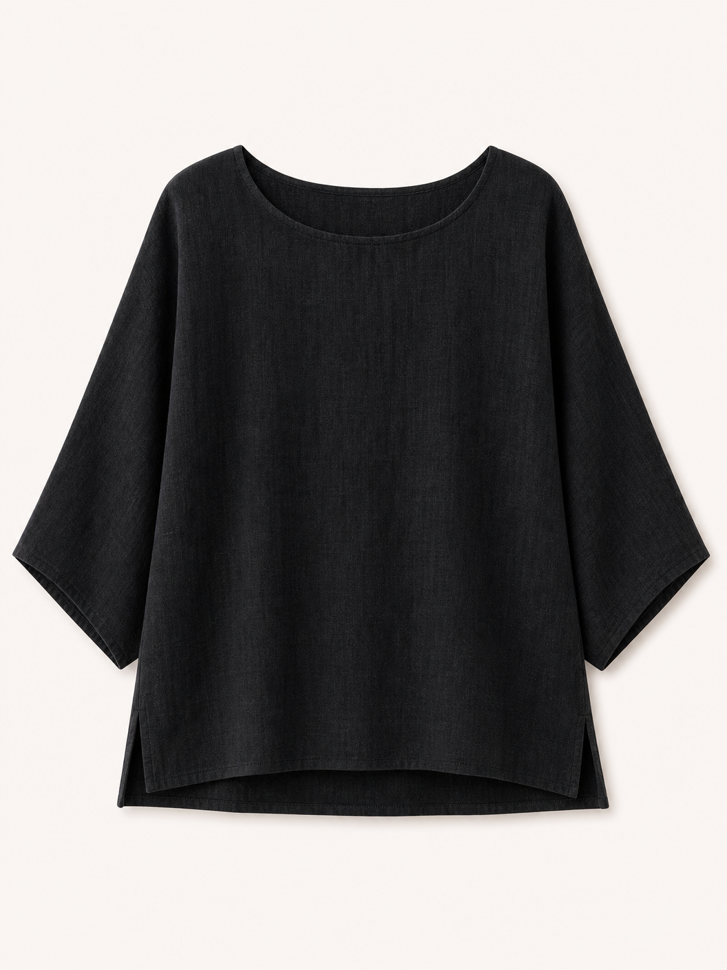 Crew Neck 100% Cotton Blouse