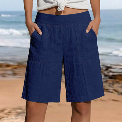 Relaxed Cotton Linen Summer Shorts