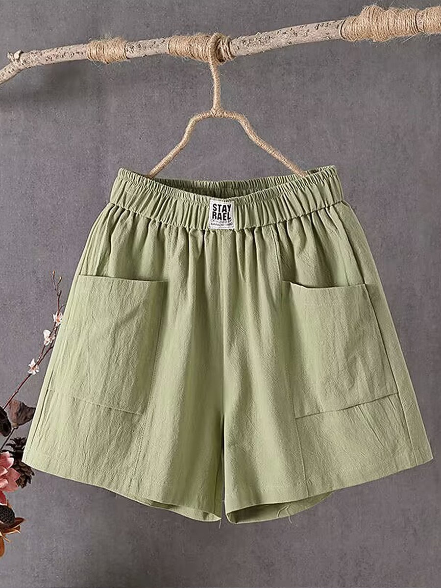 Women's Cotton Linen Vacation Shorts