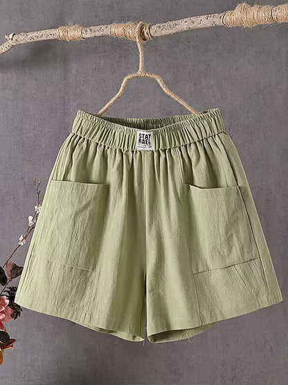 Women's Cotton Linen Vacation Shorts