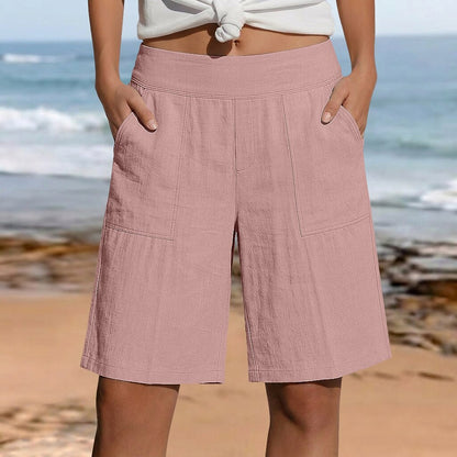 Relaxed Cotton Linen Summer Shorts