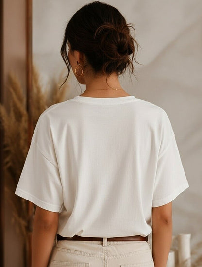 Embroidered 100% Cotton Music Tee