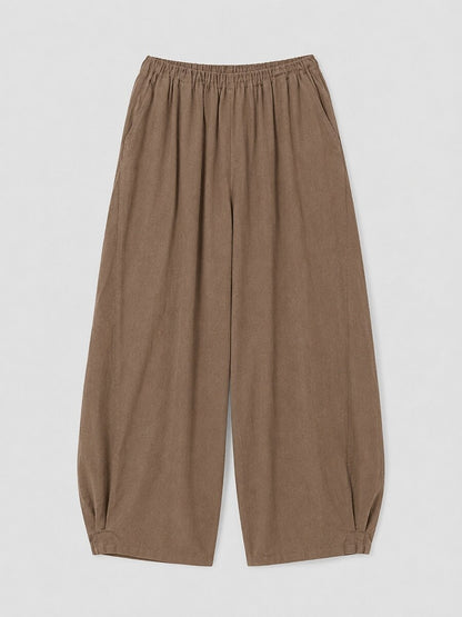 Premium Linen Elastic-Waist Pants