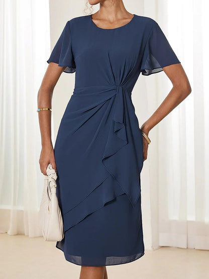 Twisted Knot Chiffon Dress