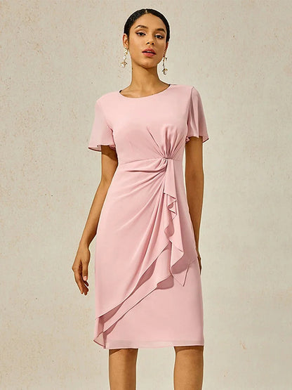 Twisted Knot Chiffon Dress