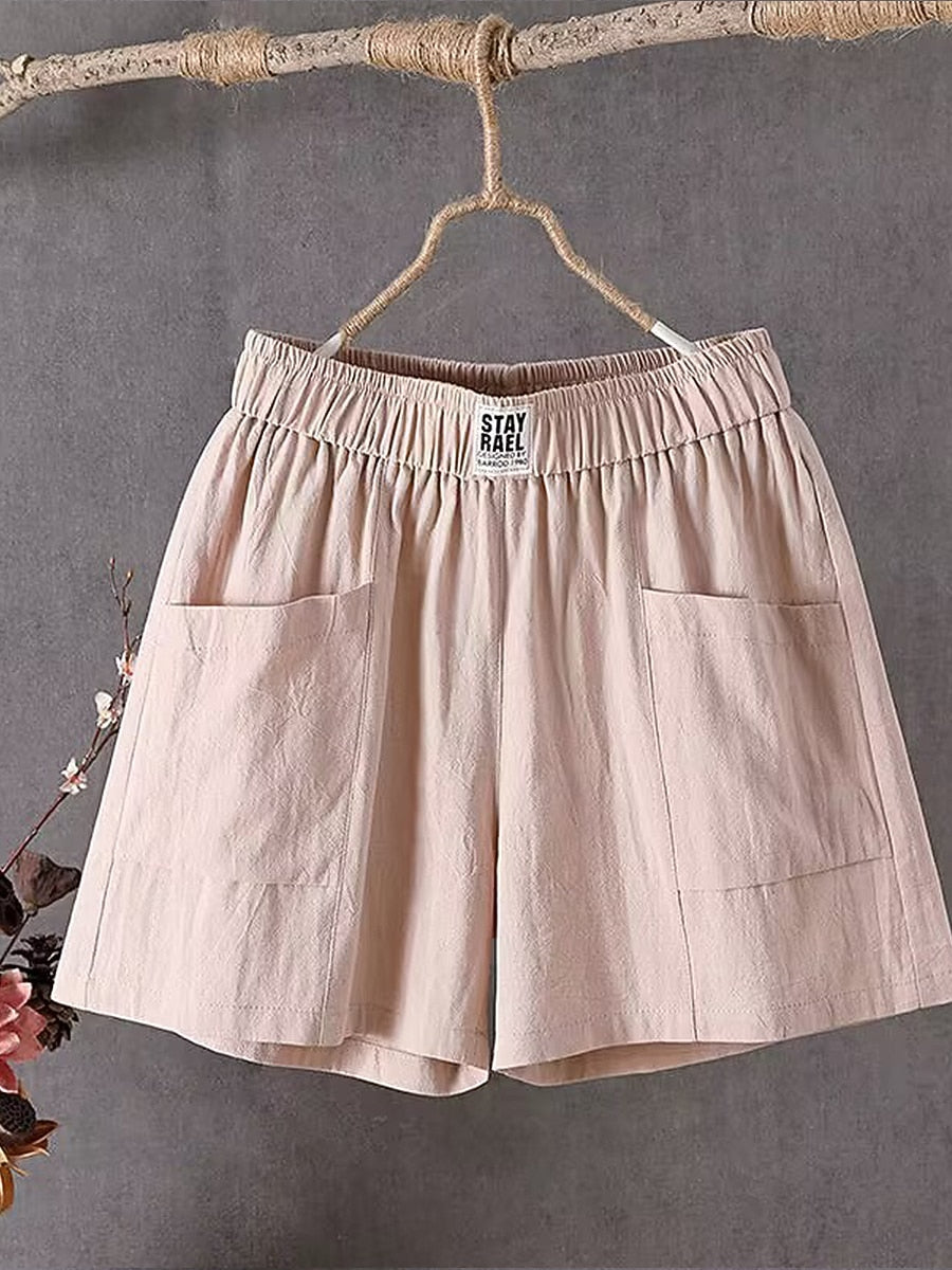 Women's Cotton Linen Vacation Shorts