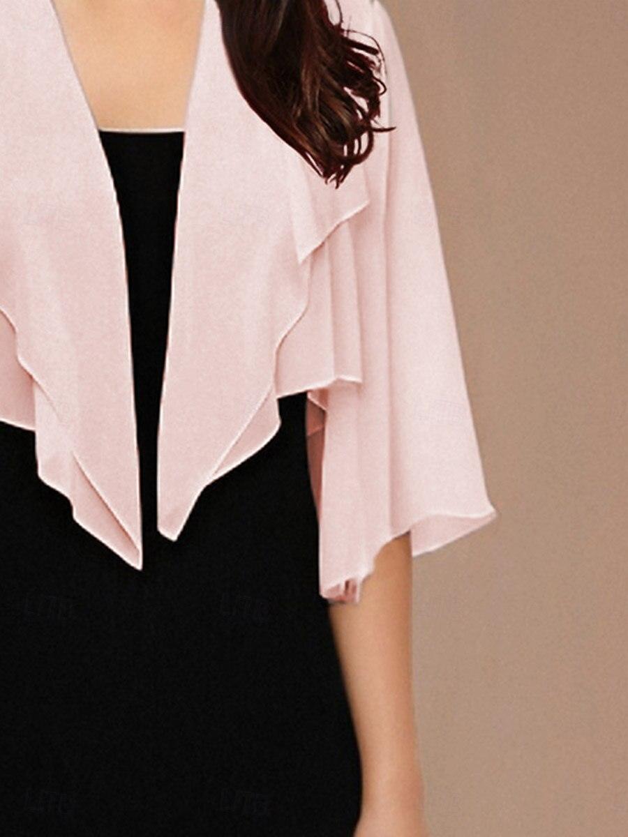 Chiffon Asymmetrical Crop Cover Up