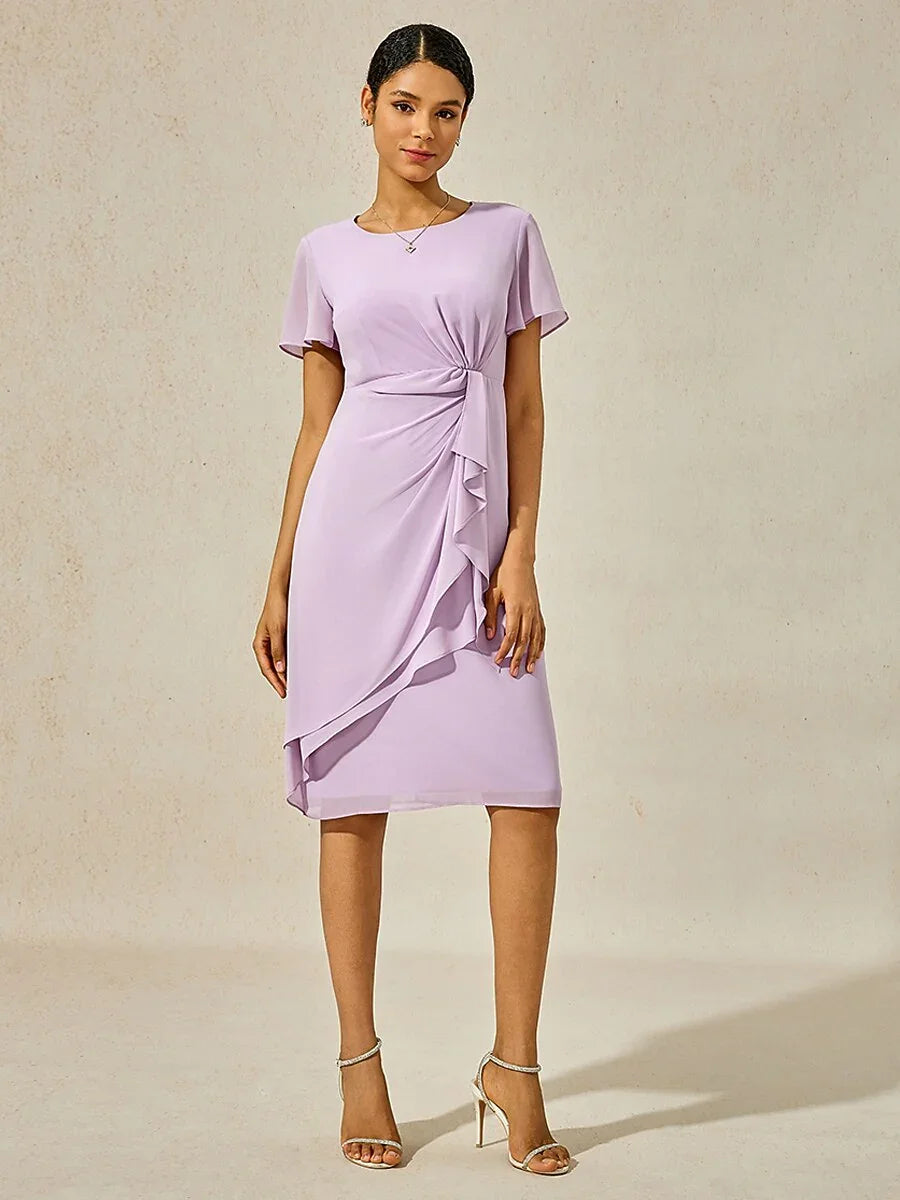 Twisted Knot Chiffon Dress