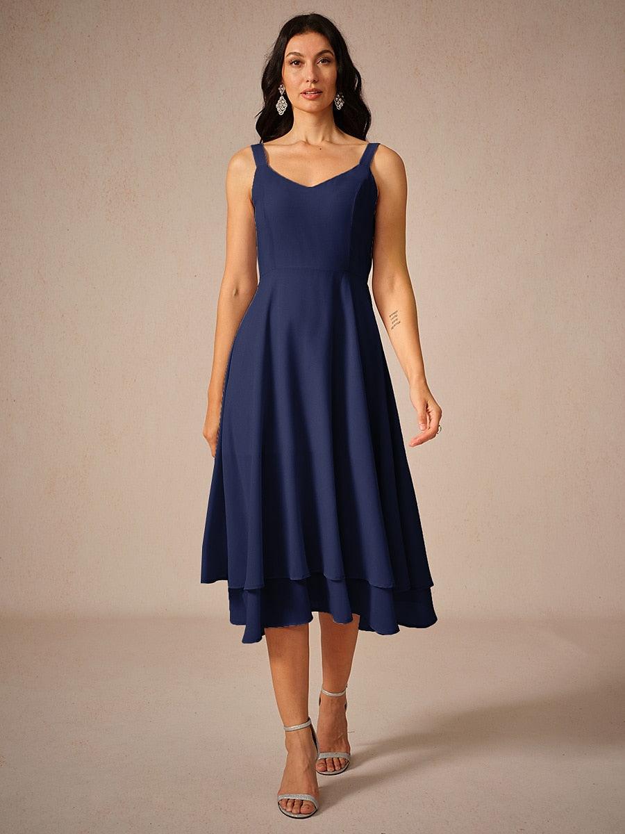 Ensemble robe en mousseline de soie et dentelle de couleur unie
