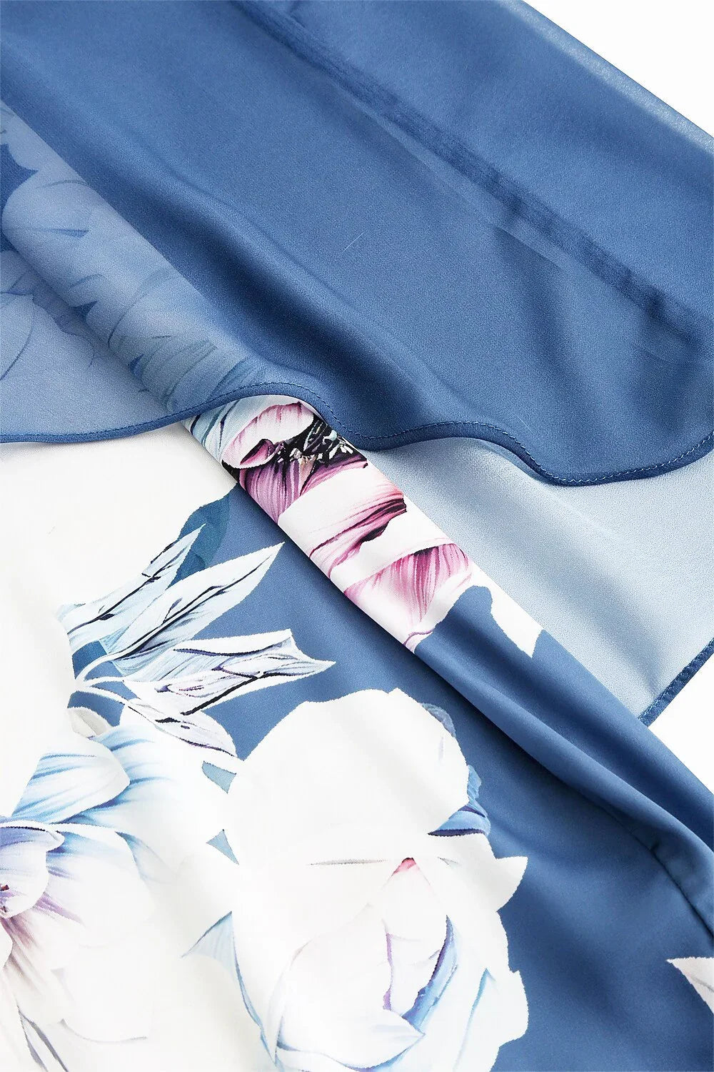 Floral Chiffon Short Sleeve Casual Dress