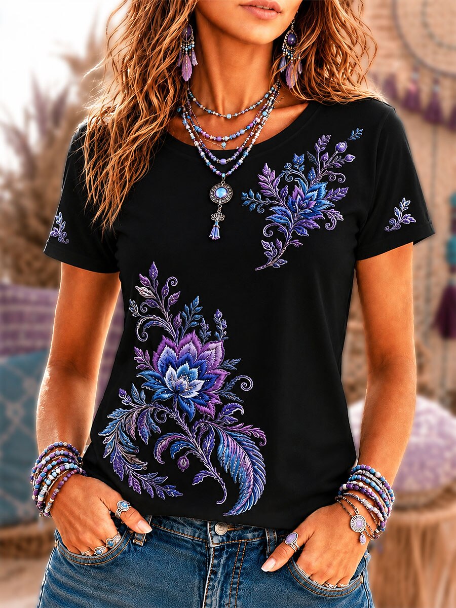 Classic Floral 100% Cotton Tee