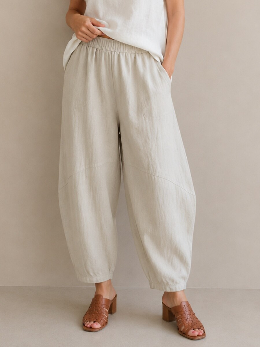 Premium Linen Casual Balloon Pants