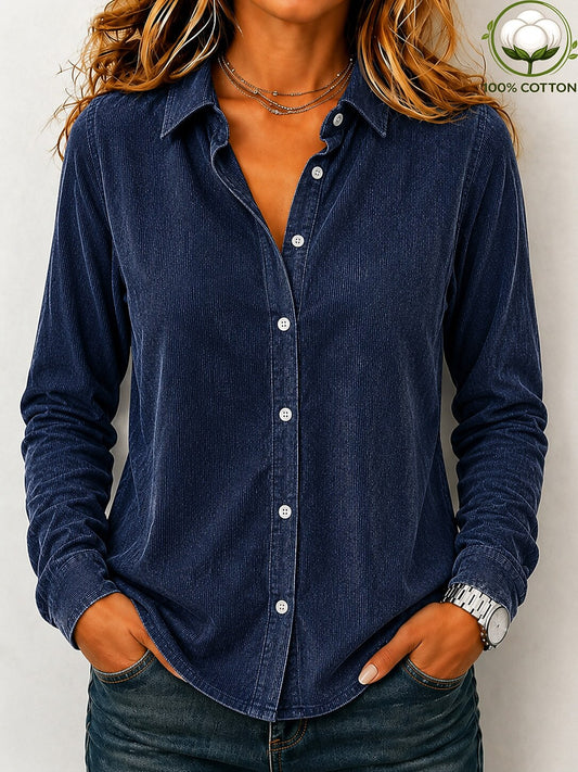Women's 100% Cotton Corduroy Shirt