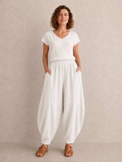 Premium Linen Balloon Pocket Pants