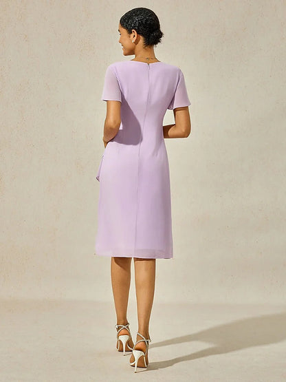 Twisted Knot Chiffon Dress