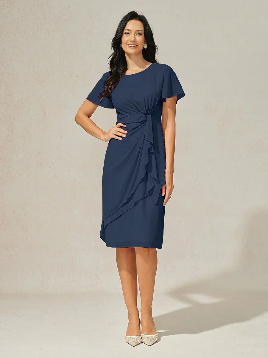 Twisted Knot Chiffon Dress