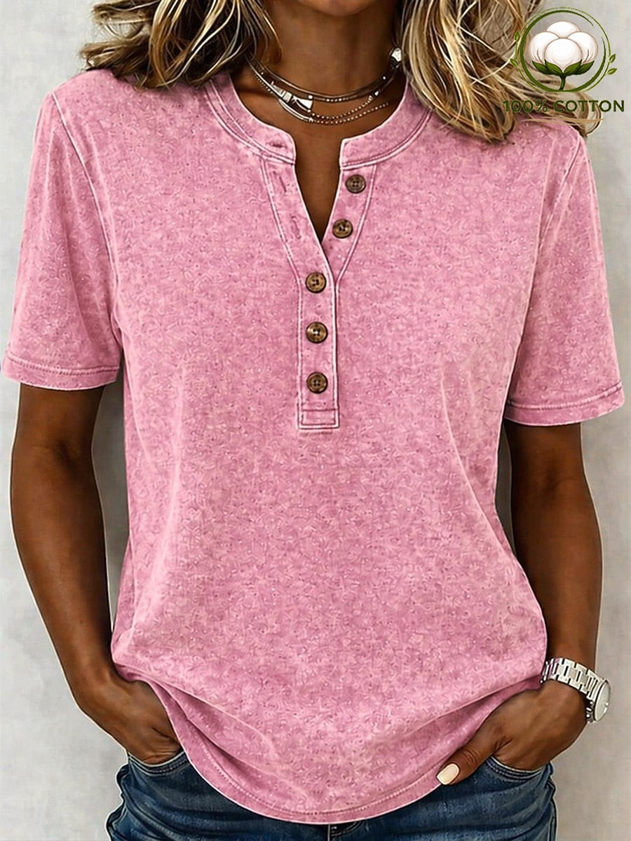 Women's 100% Cotton Short Sleeve Tee