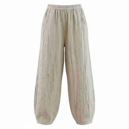 Premium Linen Full-Length Balloon Pants