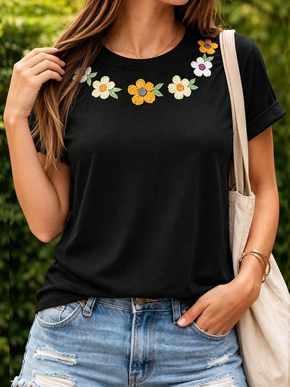 Vintage Floral 100% Cotton Tee