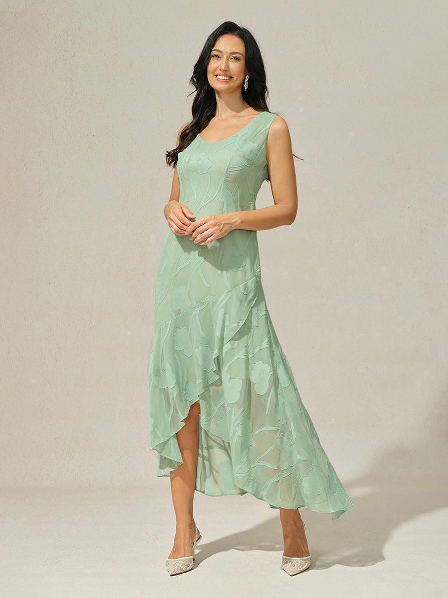 Maxikleid aus Satin mit Batikmuster
