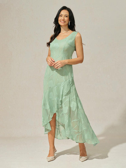 Maxikleid aus Satin mit Batikmuster