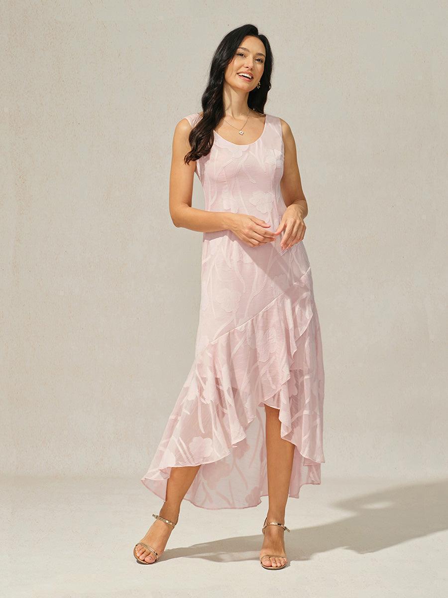Maxikleid aus Satin mit Batikmuster
