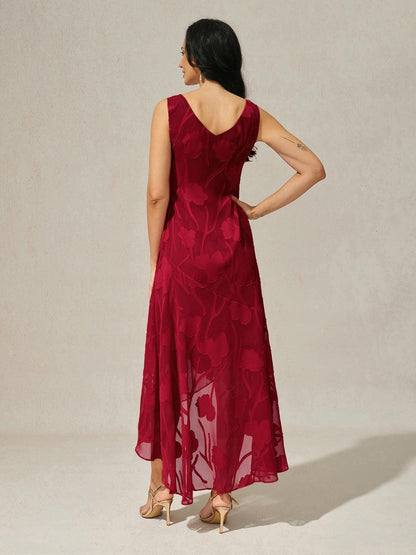 Maxikleid aus Satin mit Batikmuster