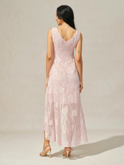Maxikleid aus Satin mit Batikmuster