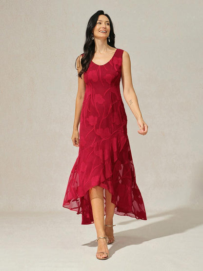 Maxikleid aus Satin mit Batikmuster