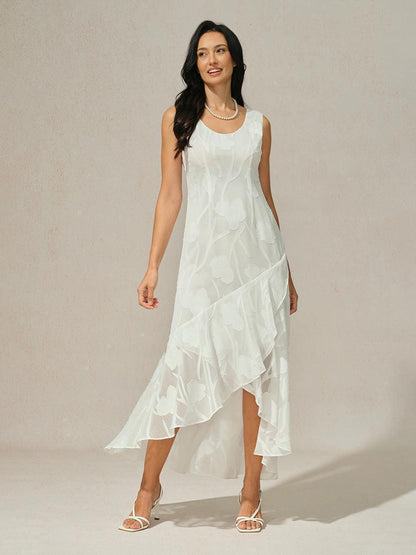 Maxikleid aus Satin mit Batikmuster