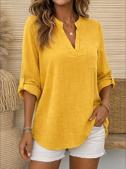 Everyday Cotton Linen Blouse